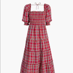 Hill House Home Red Tartan Nesli Dress
